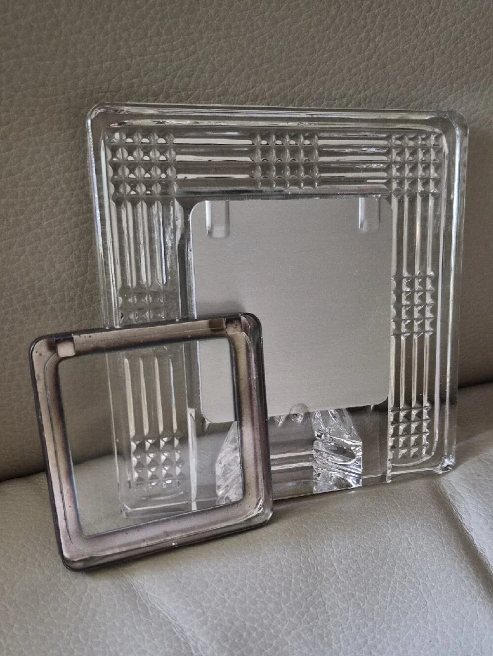 Waterford Crystal Clear Cut-Glass Square Picture Frame